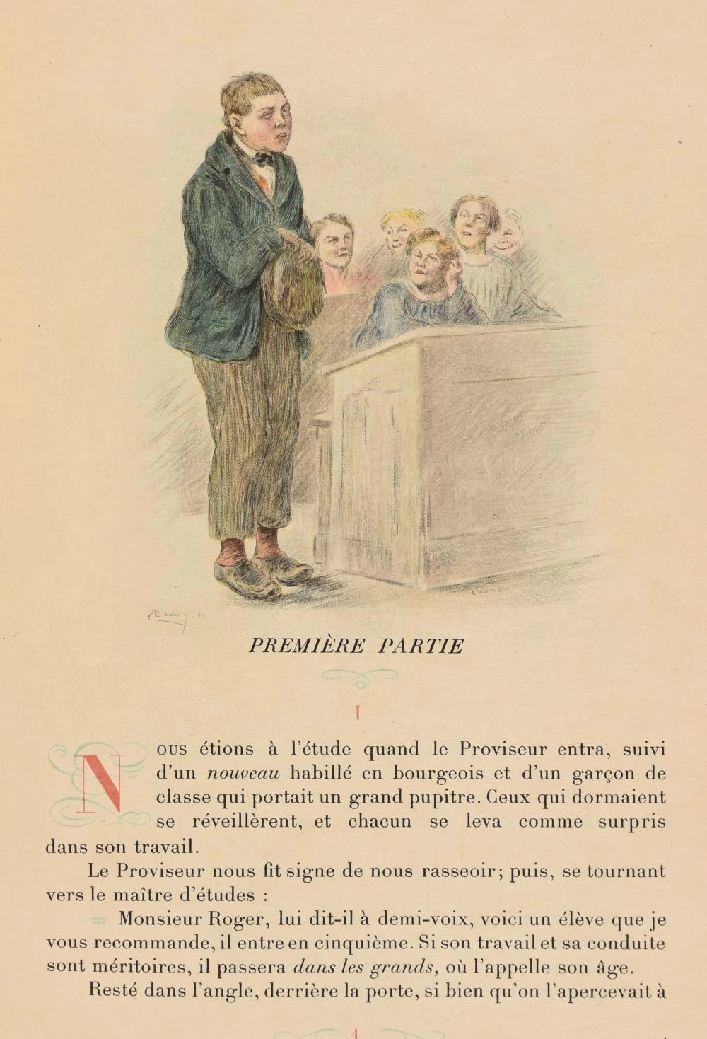 Charles Léandre - Madame Bovary, Stavamo studiando